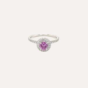 Hulchi Belluni Engagement Ring with Pink Sapphire