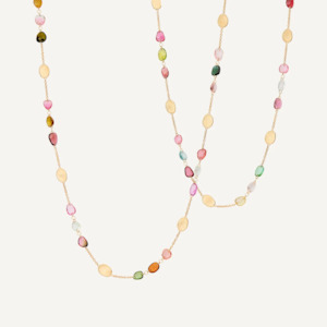 Marco Bicego Necklaces: Marco Bicego Lunaria Colour 18K Yellow Gold Gemstone Necklace (Long)