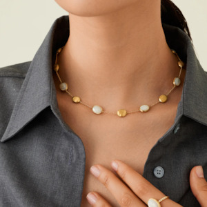 Marco Bicego Siviglia Necklace with Mother of Pearl and 18K Gold Balls