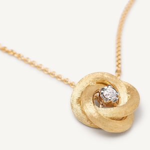 Marco Bicego Jaipur 18k Gold Floral Diamond Pendant Necklace