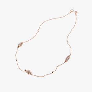 Al Coro Necklaces: Al Coro Serenata Diamond Necklace in 18k Rose Gold