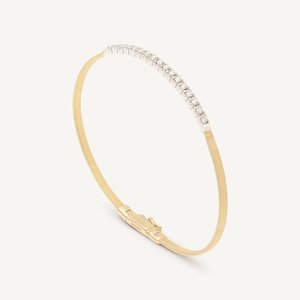 Marco Bicego Masai 18k Gold Small Stackable Bracelet with Diamond Bar