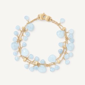 Marco Bicego Paradise 18k Gold Aquamarine Gemstone Bracelet