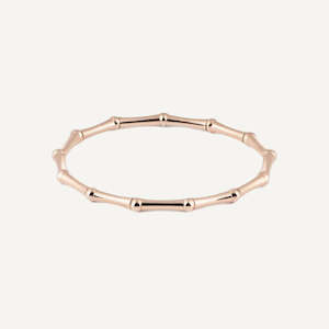 Al Coro Bracelets: Al Coro Bamboo Stretchy Bracelet in 18k Rose Gold