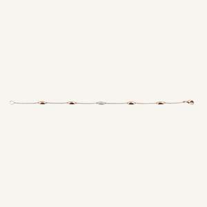 Al Coro La Piazza Diamond Detail Bracelet in 18k Rose Gold