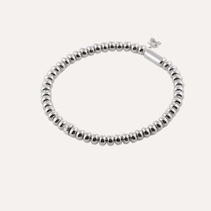 Al Coro Stretchy Bracelet in 18k White Gold with Diamond Detail