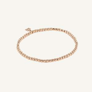 Al Coro Square Stretchy Bracelet in 18k Rose Gold Small Size Cubes