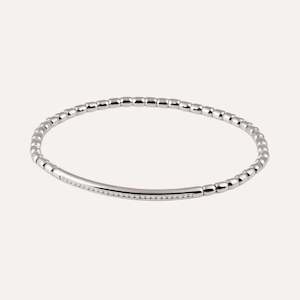 Al Coro Stretchy Men's Bracelet in 18k White Gold with Diamonds
