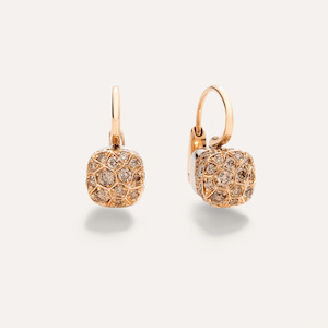 Pomellato Nudo 18k Gold and Brown Diamond Earrings