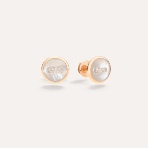 Pomellato Pom Pom Dot Stud Earrings with Mother of Pearl