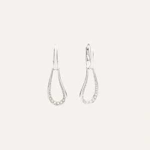 Pomellato Earrings: Pomellato Fantina Earrings 18k White Gold with Diamonds
