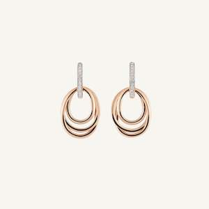 Al Coro Earrings: Al Coro Serenata Rose Gold Oval Drop Earrings