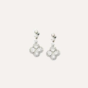Hulchi Belluni Earrings: Privat Drop Earrings in 18k White Gold with Diamonds