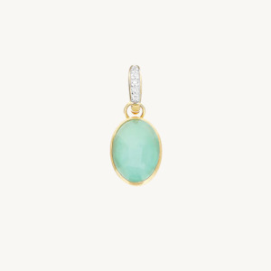 Nanis Muse Boule Jadeite Pendant in Gold with Diamonds (Small)