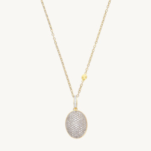 Nanis Muse Boule Diamond Pave Pendant in Gold (Large)