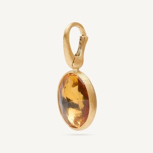 Pendants With Chain: Marco Bicego Orange Citrine Gemstone Gold Jaipur Pendant