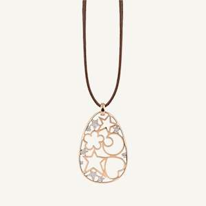 Pendants With Chain: Al Coro Icons Pendant in 18k Rose Gold with Diamonds