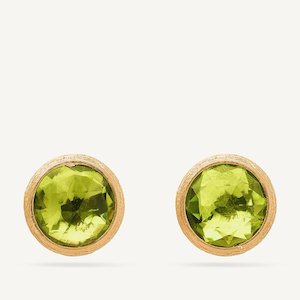 Type Stud Earrings: Marco Bicego Jaipur 18k Gold Green Peridot Stud Earrings