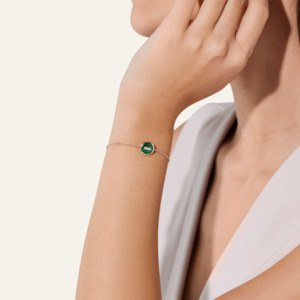 Pomellato Pom Pom Dot Bracelet with Mother of Pearl Malachite and Diamonds
