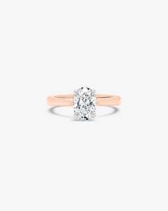 Solitaire Collection: Classica Oval Solitaire Diamond Engagement Ring in Rose Gold