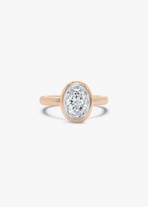 Rosa Oval Solitaire Diamond Engagement Ring