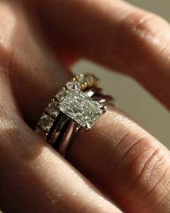 Solitaire Collection: Classica Radiant Solitaire Diamond Engagement Ring