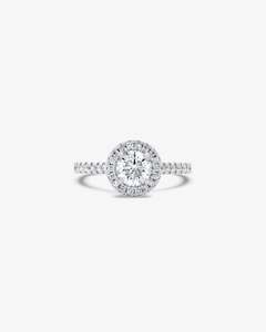 Halo Collection: La Fenice Round Brilliant Diamond Engagement Ring
