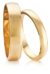 High Half Round Wedding Ring