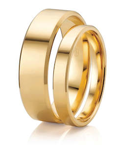 Flat Bevel Wedding Ring