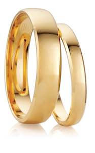 Half Round Bevel Wedding Ring