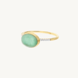 Nanis Muse Boule Gold and Jadeite Gemstone Ring with Diamonds (Small)