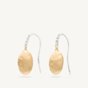 Marco Bicego Siviglia 18k Gold Diamond French Hook Earrings