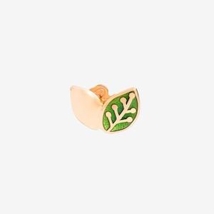 DoDo Earring LEAF Rose Gold Enamel
