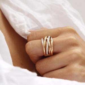 Al Coro Serenata Ring Diamonds 18k Gold