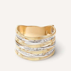 Marco Bicego Marrakech Onde: Marco Bicego Marrakech Onde Ring 7-strand 18k Gold with Diamonds