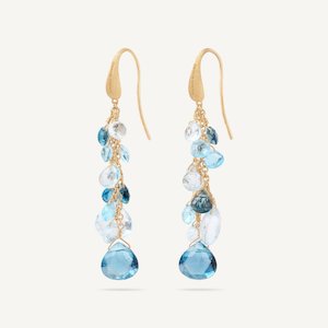 Marco Bicego Paradise Blue Topaz Gemstone Drop Earrings