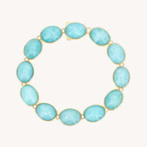 Fine Jewellery: Nanis Dolcevita Muse Beaded Bracelet in Gold with Amazonite (Small)