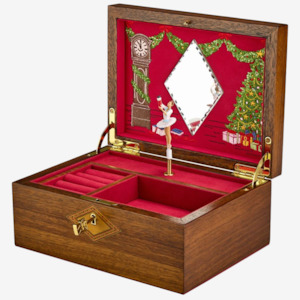 Ballet Musical Walnut Jewellery Box - Nutcracker Ballet