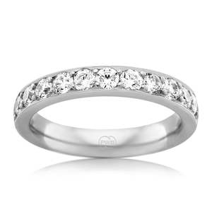 Womens Wedding Rings: Women's Medium Bead Set Diamond Wedding Ring
