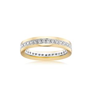 Eternity Rings: Two-Tone Diamond Eternity Ring