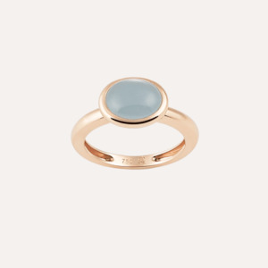 Al Coro Amici Ring Aquamarine 18k Rose Gold