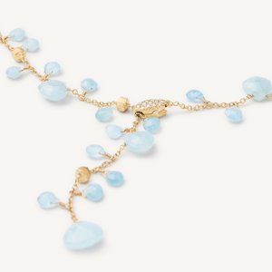 Gifts 100 201: Marco Bicego Paradise 18K Yellow Gold Aquamarine Lariat Necklace