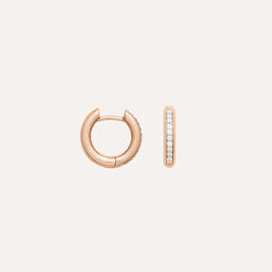 Earrings Gifts: Nanis Libera Rose Gold and Diamonds Small Hoop Earrings