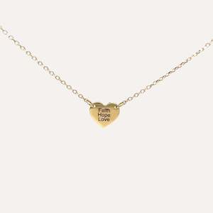 St Cuthbert's Heart Necklace in Yellow Gold