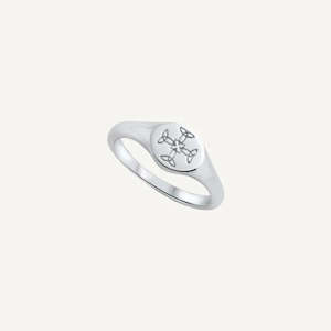 St Cuthberts Graduation Jewellery: St Cuthbert's Leavers Graduation White Gold Signet Ring 2025