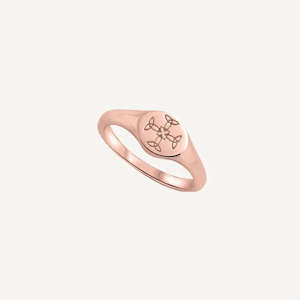 St Cuthbert's Leavers Graduation Rose Gold Signet Ring 2025