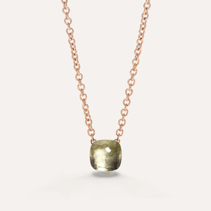 Pomellato Nudo Necklace with Petit Pendant, 18k Gold with Prasiolite 4.5ct