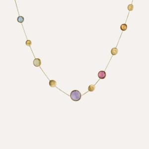 Mothers Day Gifts: Marco Bicego Jaipur 18k Gold Gemstone Necklace Short