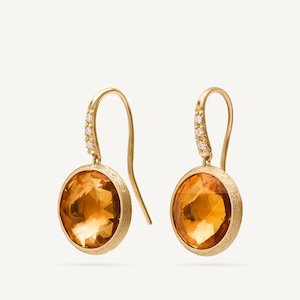 Tax Free Page Collection: Marco Bicego Jaipur 18k Gold Citrine Quartz Drop Earrings