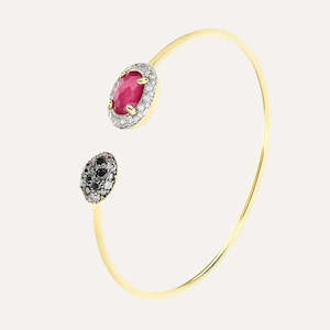 Nanis Reverse Gold, Ruby and Diamonds Bracelet